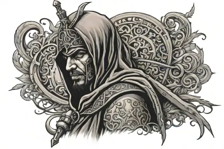 assassin from persia  tattoo design idea