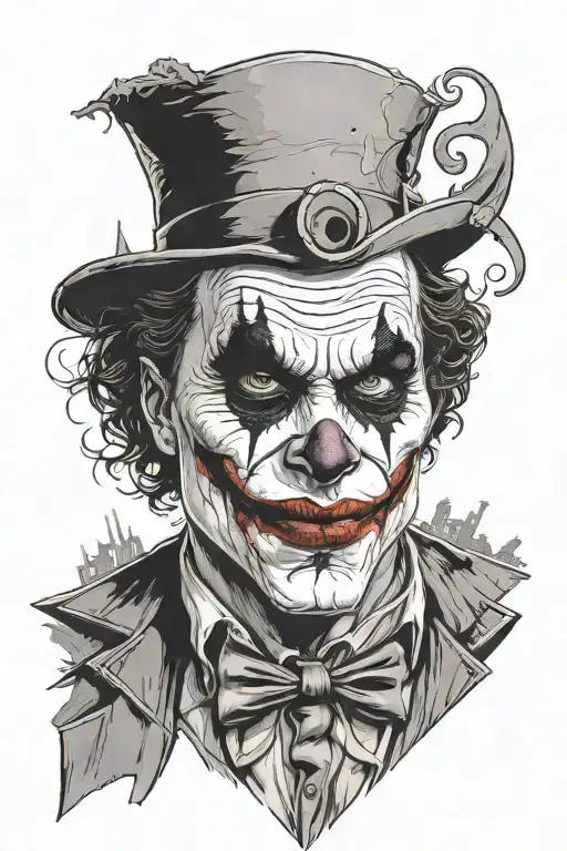Gotham City Joker tattoo design idea