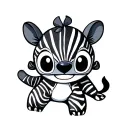 stitch, scrump, zebra pattern incorporating elements tattoo design idea