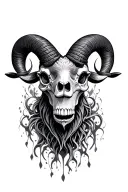 Skull Ram tattoo design idea