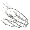 dog touching woman hand with paw tattoo design idea