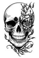 skull hand tattoo design idea