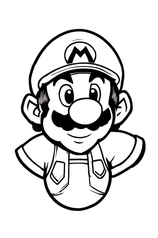 small Mario tattoo design idea