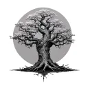 poison tree growing tattoo design idea