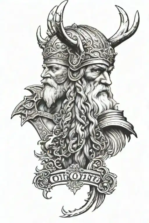 Odin watching tattoo design idea