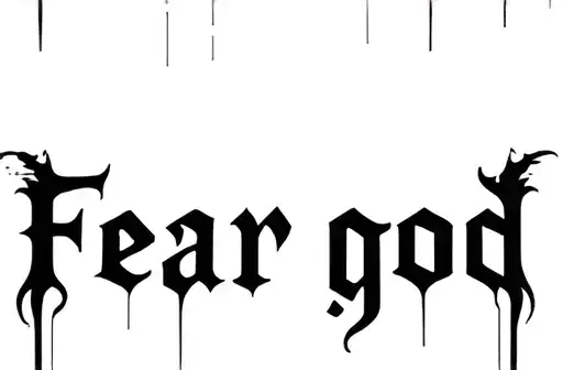 "Fear god
" "Fear god" tattoo design idea