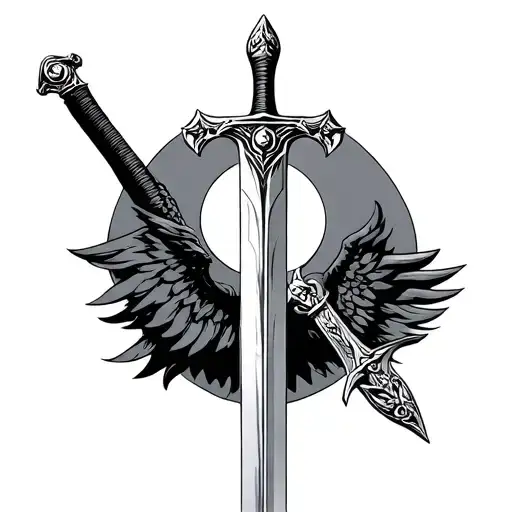 Sword Of St Michael tattoo design idea