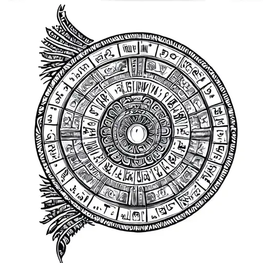 mayan calendar tattoo design idea