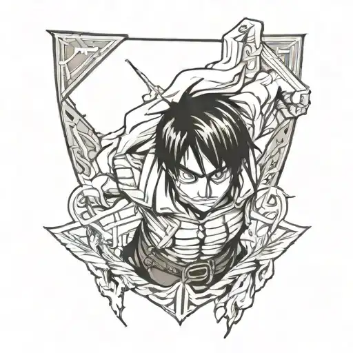 attack on titan eren tattoo design idea