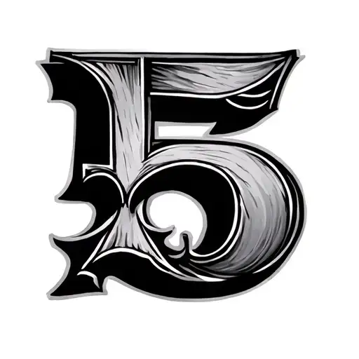 Roman Numeral 5 tattoo design idea