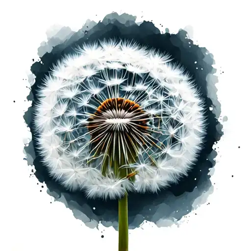 Dandelion blowing in the wind tattoo design idea