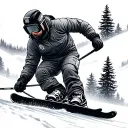 Ski tattoo design idea