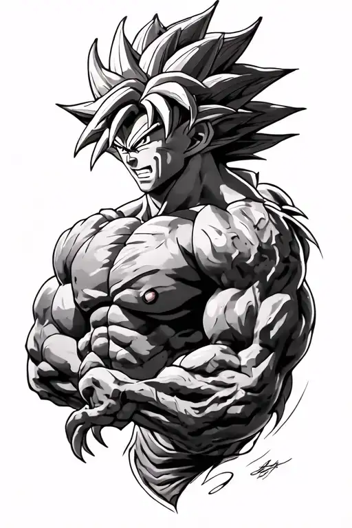 broly dragon ball z  tattoo design idea