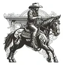 cody Johnson zach top zach bryan Western style tattoo design idea
