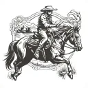 cody Johnson zach top zach bryan Western style tattoo design idea