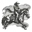 cody Johnson zach top zach bryan Western style tattoo design idea