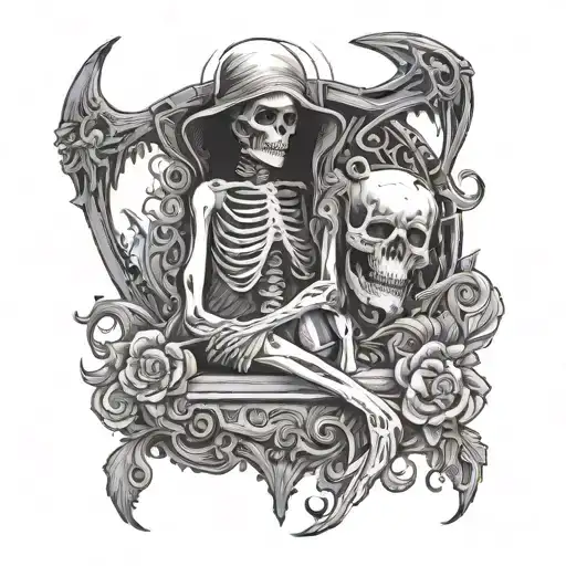 death and the maiden tattoo design idea