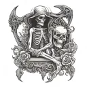 death and the maiden tattoo design idea