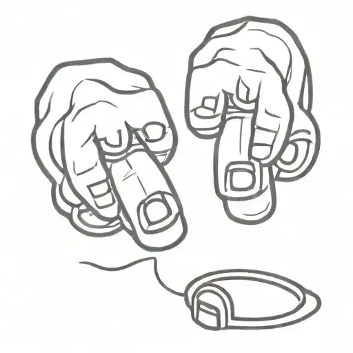 brass knuckles tattoo design idea