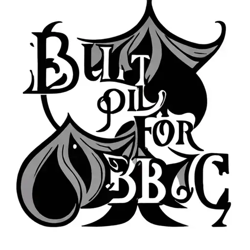 "BUILT FOR BBC " queen of spades symbol tattoo design idea