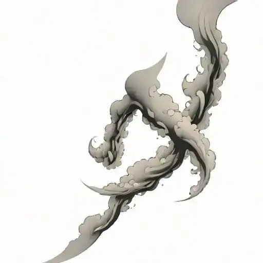 Coverup Clouds and Smoke tattoo design idea
