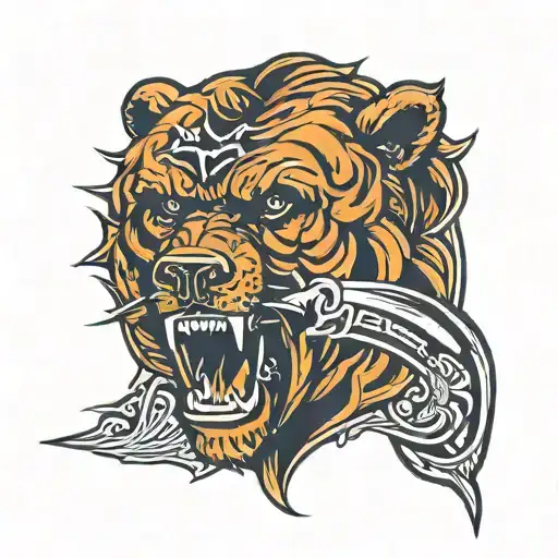 Chicago bears tattoo design idea