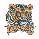 Chicago bears tattoo design idea