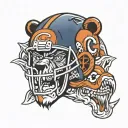 Chicago bears tattoo design idea
