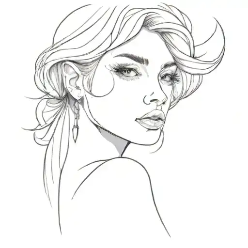 ben clock fac lady silent tattoo design idea