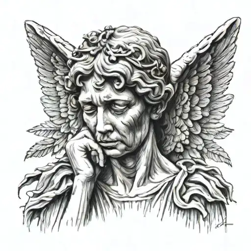 Weeping Angel tattoo design idea