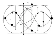 Quantum Rectanglement with electrons Nucleus tattoo design idea