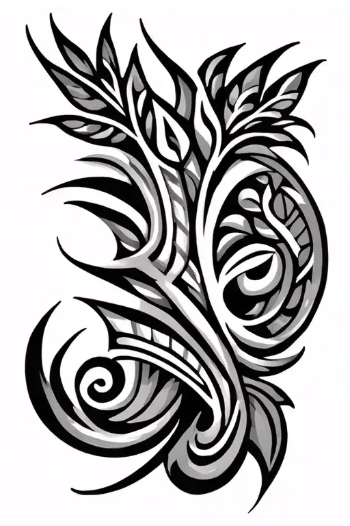 Polynesian tribal inspired tattoo tattoo design idea