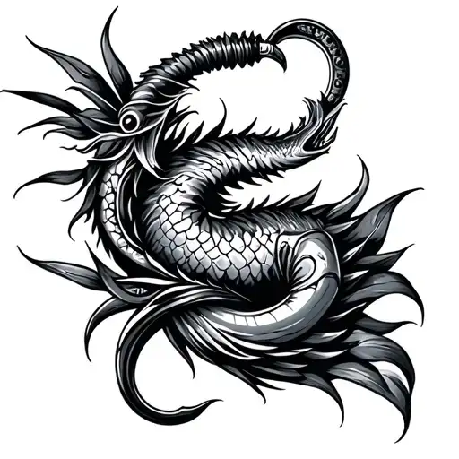 maui hook catching tattoo design idea