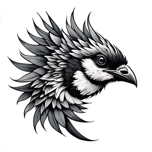 quetzal bird tattoo design idea