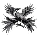 quetzal bird tattoo design idea