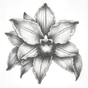 Cattleya Orchid tattoo design idea