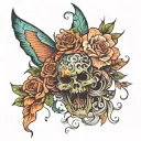 anxiety mental health tattoo design idea