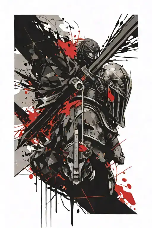 berserk and knights  tattoo design idea