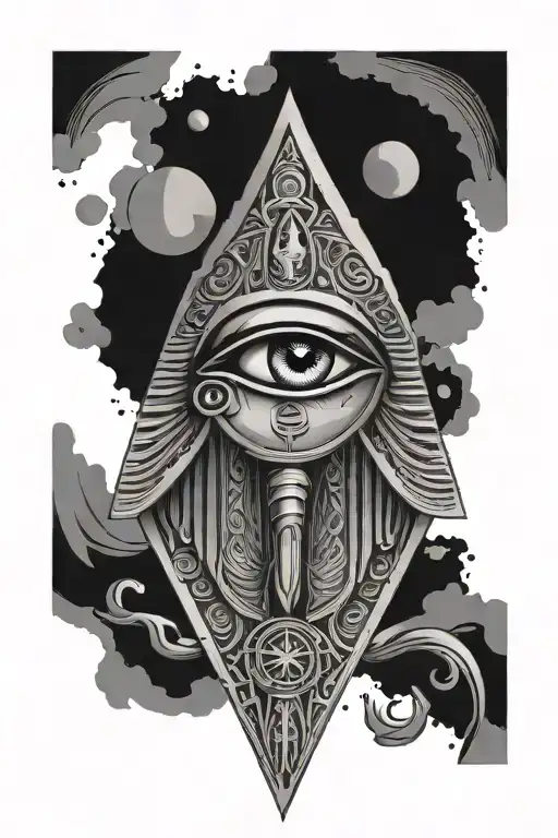 osiris and eye of horus forearm sleeve tattoo design idea