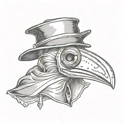 plague doctor mask tattoo design idea