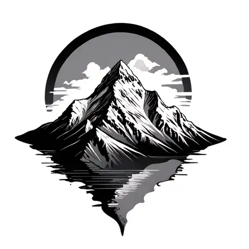 Mont Blanc mountain line tattoo tattoo design idea