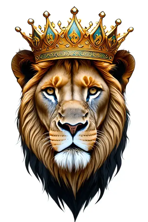 Lion King crown tattoo design idea