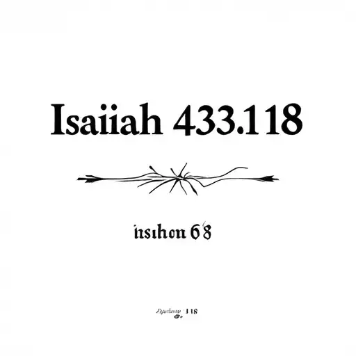 Isaiah 43:18 tattoo design idea