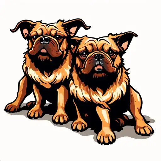 cartoon Cerberus three headed dog tattoo design idea