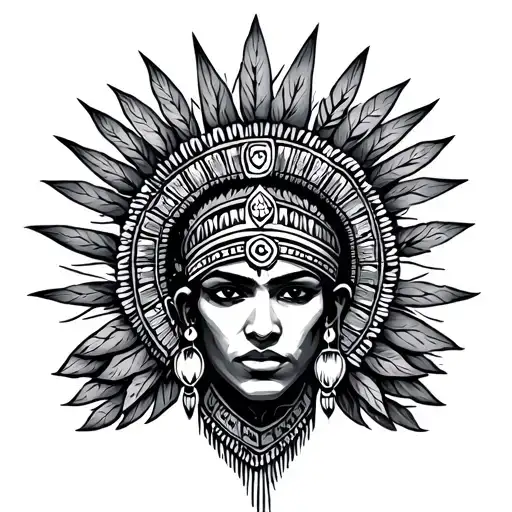 COLLEGE AZTECA CULTURE tattoo design idea