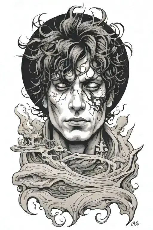 sandman neil gaiman letting sand tattoo design idea
