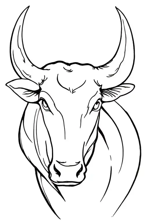 Japanese bull tattoo design idea