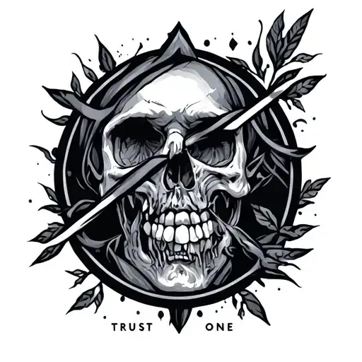 Trust No One tattoo design idea