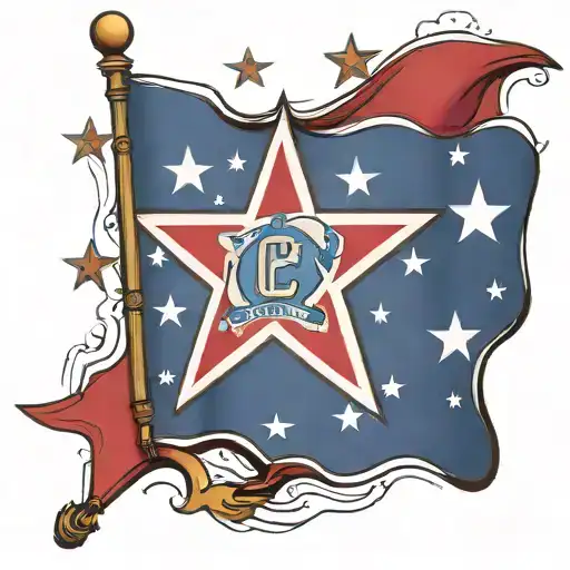 Chicago Flag ripping but replace the stars with stars of david tattoo design idea