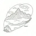 table Mountain tattoo design idea